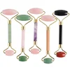 Jade Facial Massage Roller Rose Quartz Roller Slimming Face Massager Lifting Tool Natural Stone Skin Massage Beauty Care Set Box