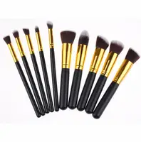 

WIIPU 10Pcs New Makeup Brush Set Cosmetic Foundation Blending Pencil Rainbow Brushes Kabuki