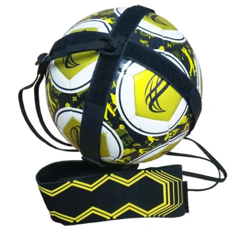 

Customized string Nylon+SBR Material kick solo football equipments soccer trainer training equipment aid for sports, Black