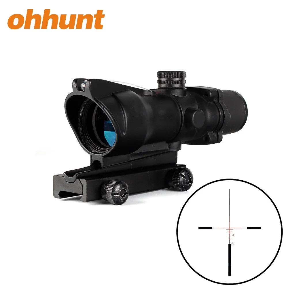 

Free Shipping Hunting Tactical Optics Shockproof Light Weight BDC Reticle Real Red Fiber Optic 4x32 Scope