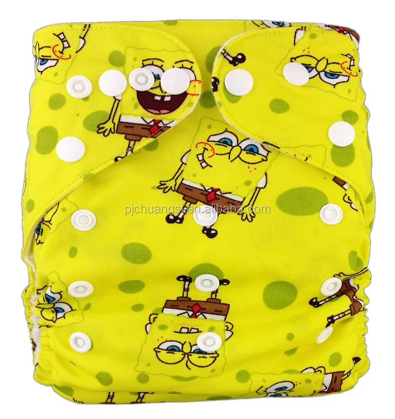 
AnAnbaby Cheap Print Pocket reusable washable Cloth Diapers Super-absorbent Baby Nappies Custom logo Promotion adjustable Diaper 