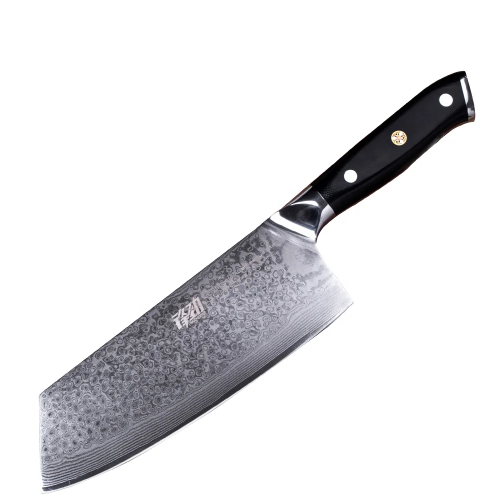 

FINDKING 7 inch Japanese 67 layers damascus steel Professional butcher knife chopping knife, N/a