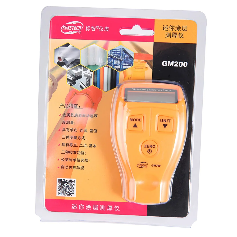 10 Stks/partij Benetech Digitale Laagdiktemeter 0-1.8mm/0-71.0mil Gm200 ...