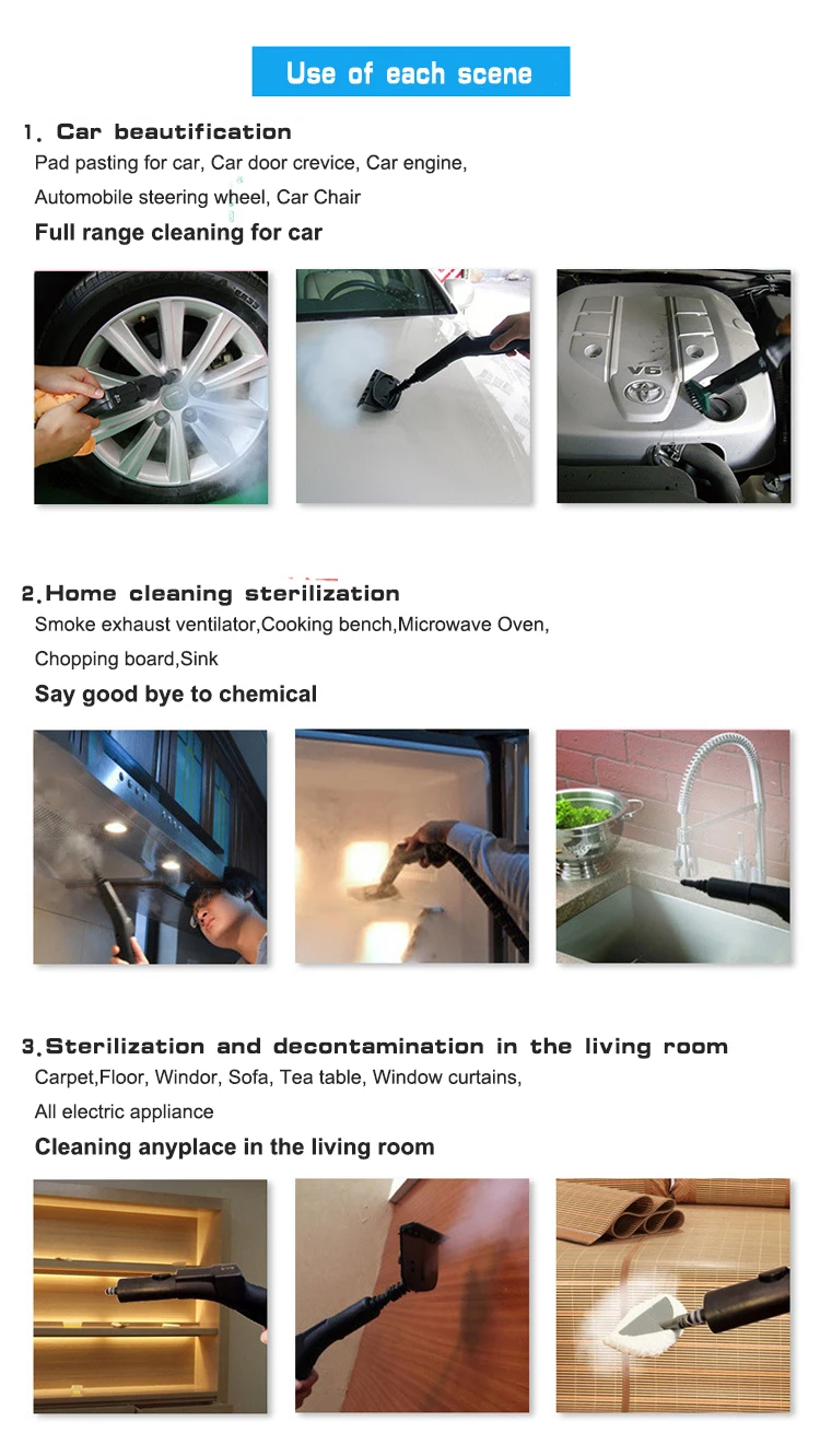 Electric handy portable steam cleaner for car wash/ home use