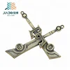 antique bronze metal ancient sword pendant key chain