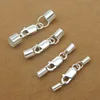 Fashion Bracelet Setting S925 Sterling Silver Cord End Cap Lobster Clasp 2/3/4mm hole for sale