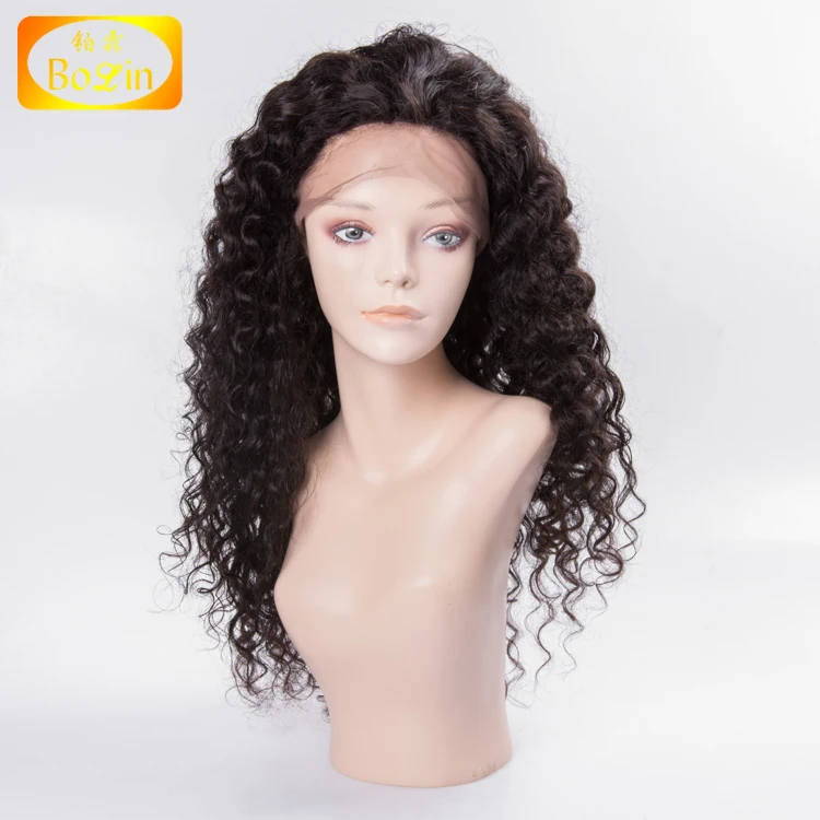 

Wholesale 100% Natural Brazilian Human Hair Loose Curly Lace Full Wig 150%
