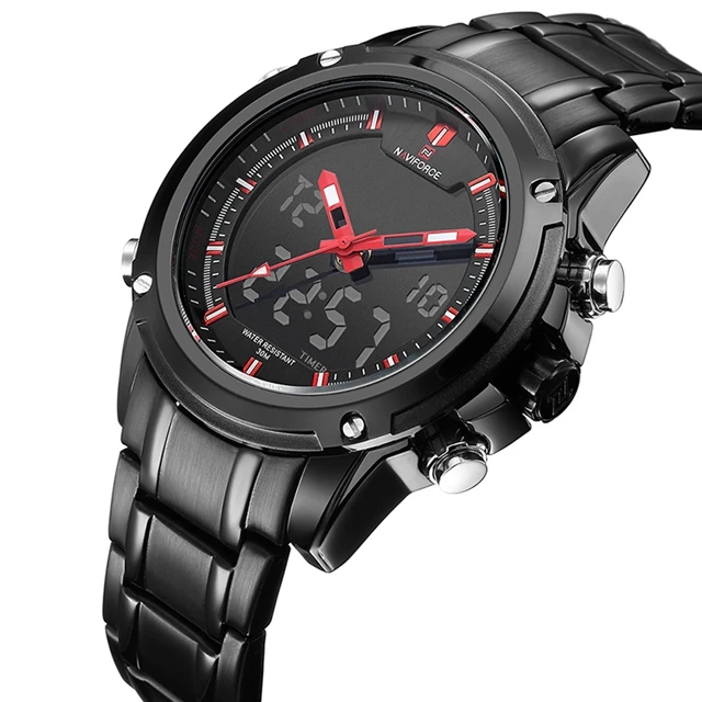 

Top Luxury Brand NAVIFORCE Men Waterproof LED Low Price Military Watches Men's Quartz Analog Digital Wrist Watch, 6 colors