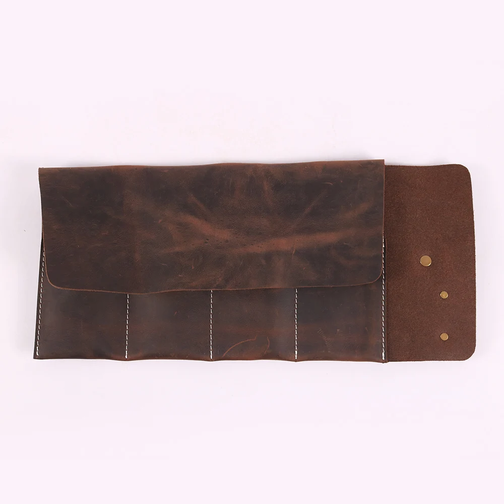 
Custom Made Leather Watch Roll Bag With 3 Slots 
