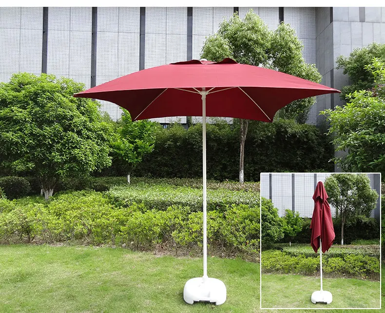 

outdoor patio umbrella 9'ft steel garden umbrella for sale, Wine red, dark blue
