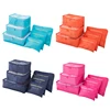 Hot 6 pieces set Packing cubes Clothes Waterproof pouch Storage