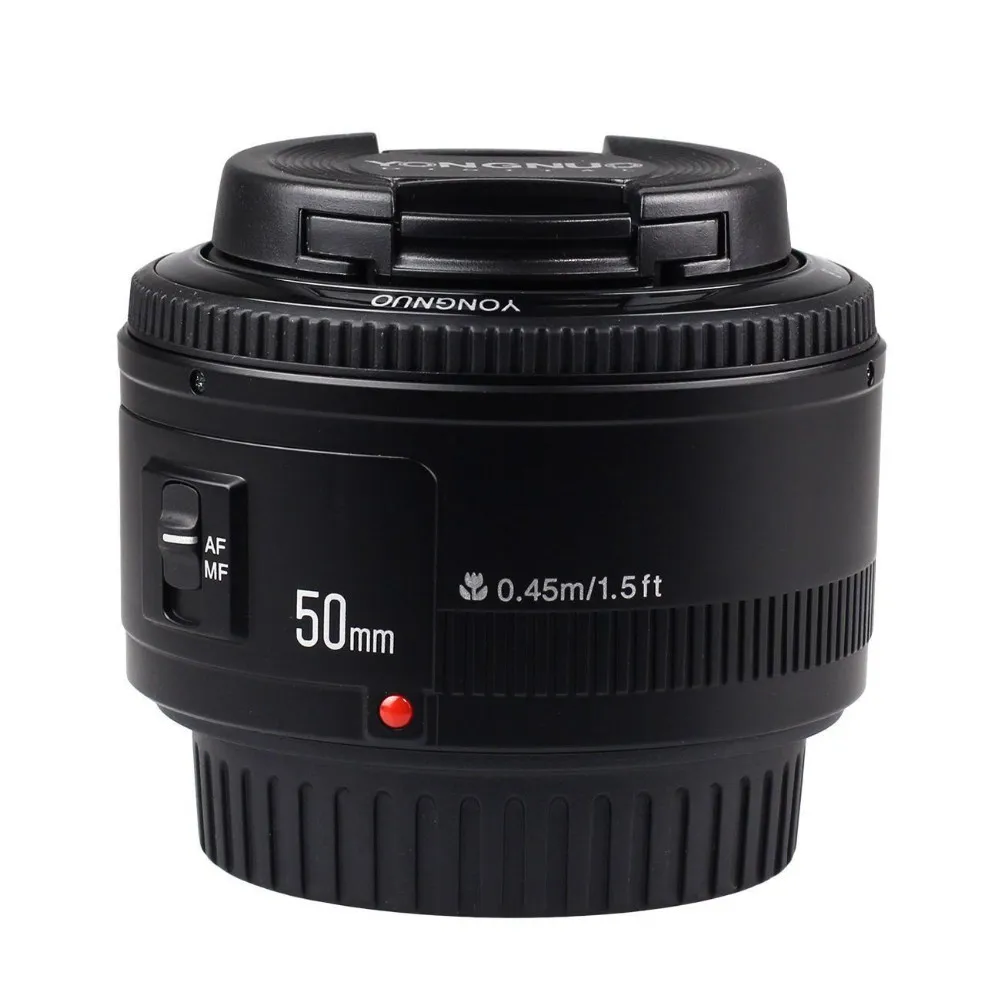 

YONGNUO YN50mm f1.8 AF MF Lens YN 50mm Auto Focus lens for nikon DSLR Cameras, Black