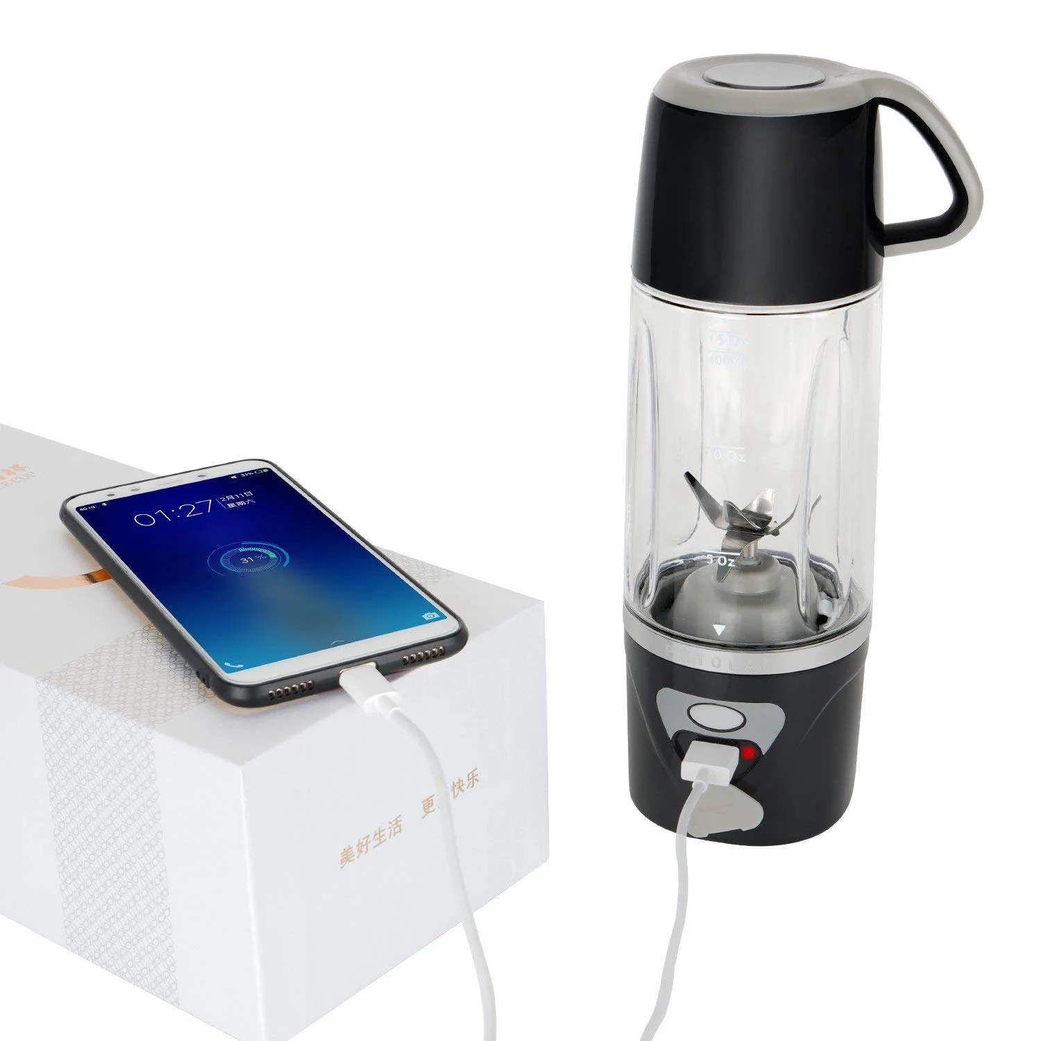 Petolar 2019 600ml Battery Operated Mini Usb Electric Blender Mixer