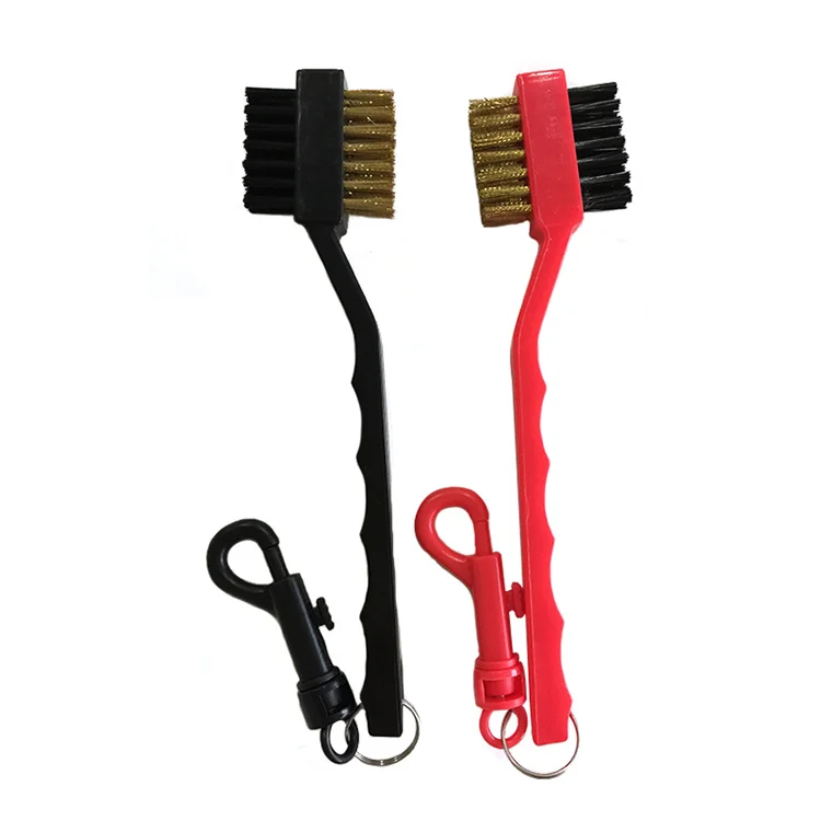 Hot Sale Golf 2 Sided Nylon Brush Kit Tool Cleaner Brass Wires Golf