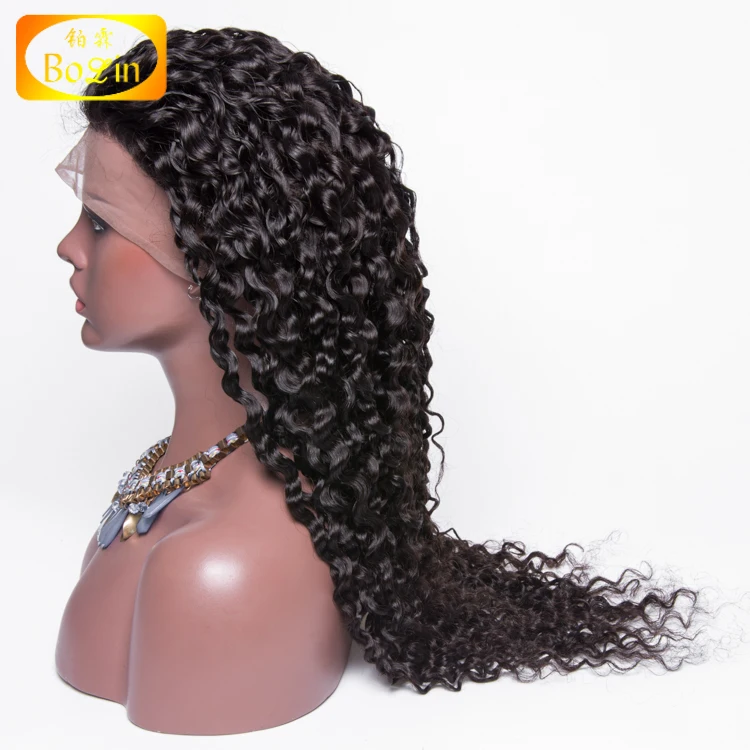 
Best lace wig vendors deep curly Malaysian Brazilian Indian Peruvian human hair full lace wig 