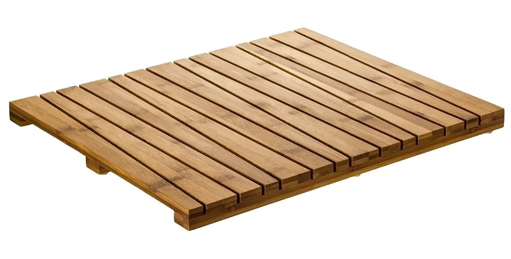 Natural Bamboo Bathroom Shower Floor With Nonslip Rubber Buy Bath