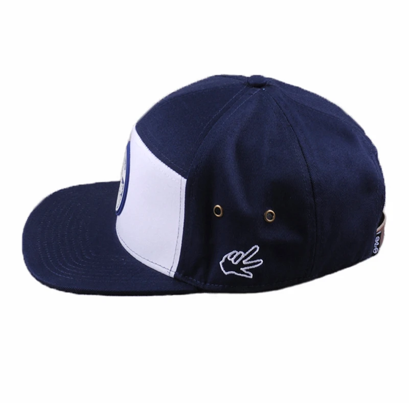 Custom 7 Panel Snapback Cap,100% Cotton Adjustable Snapback Hat Leather