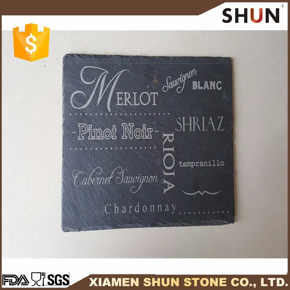 Custom Round Cardboard Gold Color Slate Stone Coaster Buy Gold Color
