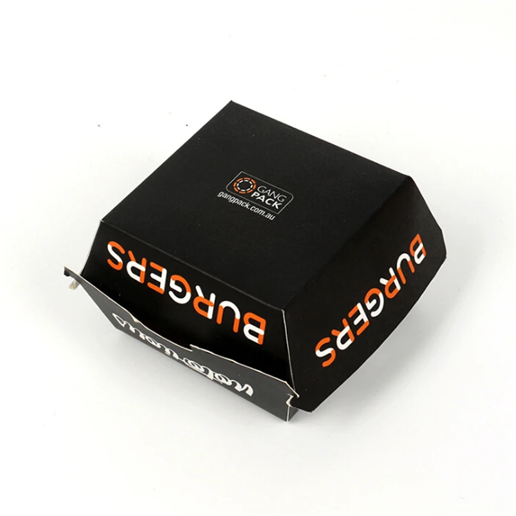 Download Custom Printed Black Burger Box For Packaging - Buy Black ...