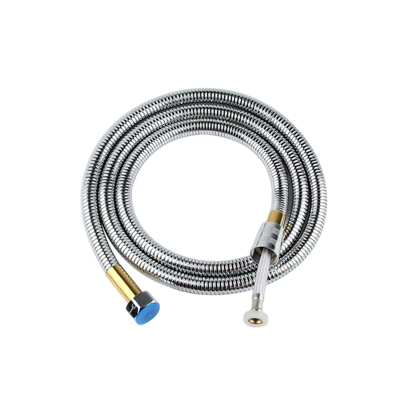 
High Quality 1.5m Black Double Lock Bathroom 304 Chrome Flexible Stainless Steel Shower Hose 