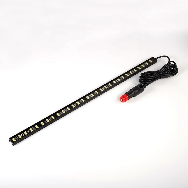 New Black Extrusion Double Row SMD5050 High Brightness 500mm Led Hard Strip Lights in cigarette plug for camping trailer