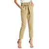 OEM Women Elastic High Waist Ruffles Bow Tie Pencil Pants