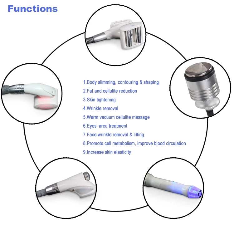 Multifunction 5 in 1 cavitation rf vacuum roller velashape slimming machine price