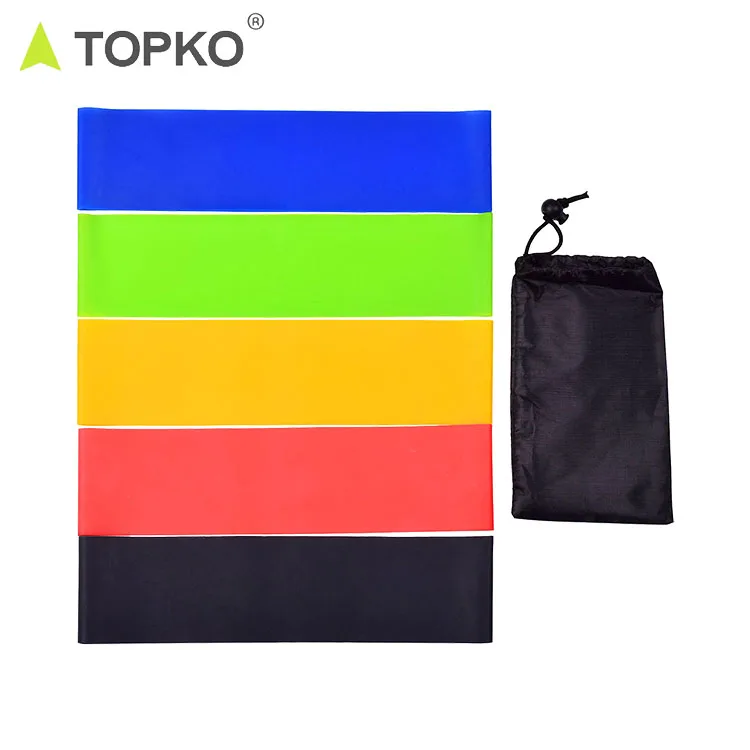 

TOPKO Wholesale tube band mobility yoga stretch fitness latex resistance bands set, Custom