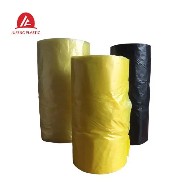 HDPE T-shirt plastic bags on roll for market and shopping