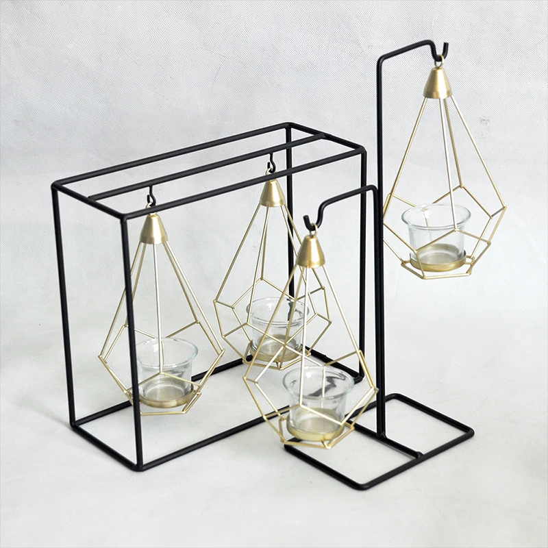 Wholesale European Decorative Gold Candle Display Racks Candle Holder
