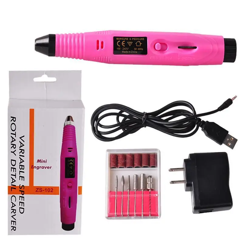 

Manicure machine professional OEM portable usb nail drill electric nail drill pen, White;black;green;blue;pink