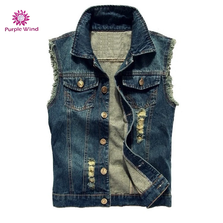 

Fashion casual sleeveless denim jean waistcoat vest for mens, 3 colors