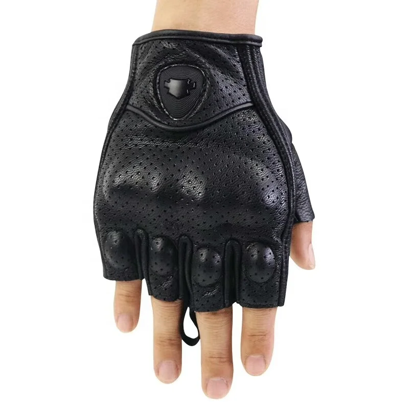 

Cool Motorbike Motocross Non Slip Riding Racing Pro-biker Motorcycle fingerless gloves, Black