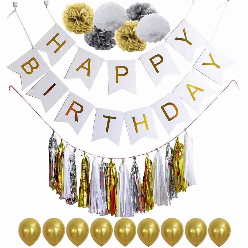 2018 balloons gold decorations banner with black a