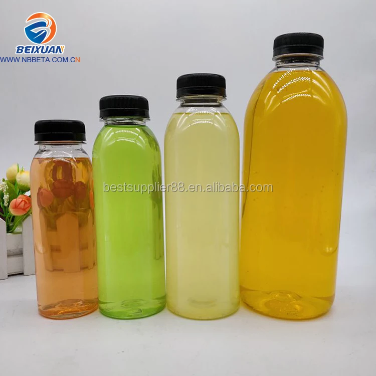 250ml 350ml 500ml 1000ml Clear Round Plastic Drinking Bottle Empty Food