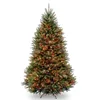 6.5-foot Muticolor LED Hinged Artificial Christmas Tree with light
