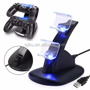 New Arrival LED USB Dual Charge Dock Docking Cradle Station Stand For PS4 Game Controller Gamepad Charger