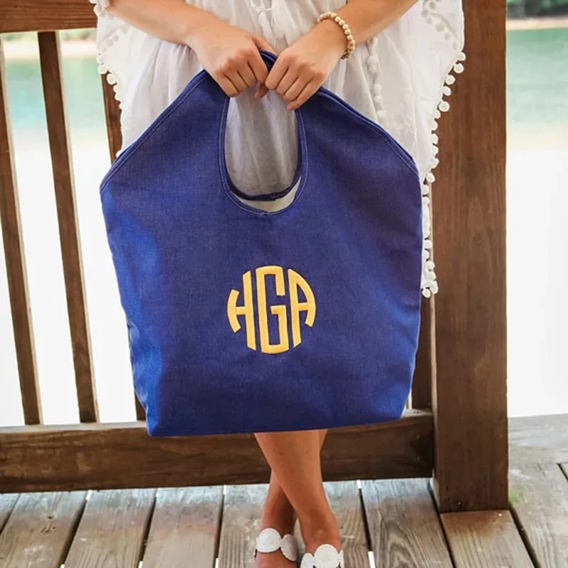 

2018 Wholesale Monogrammed Jute Beach Bag For Mothers' day Gift, Pink,mint,navy