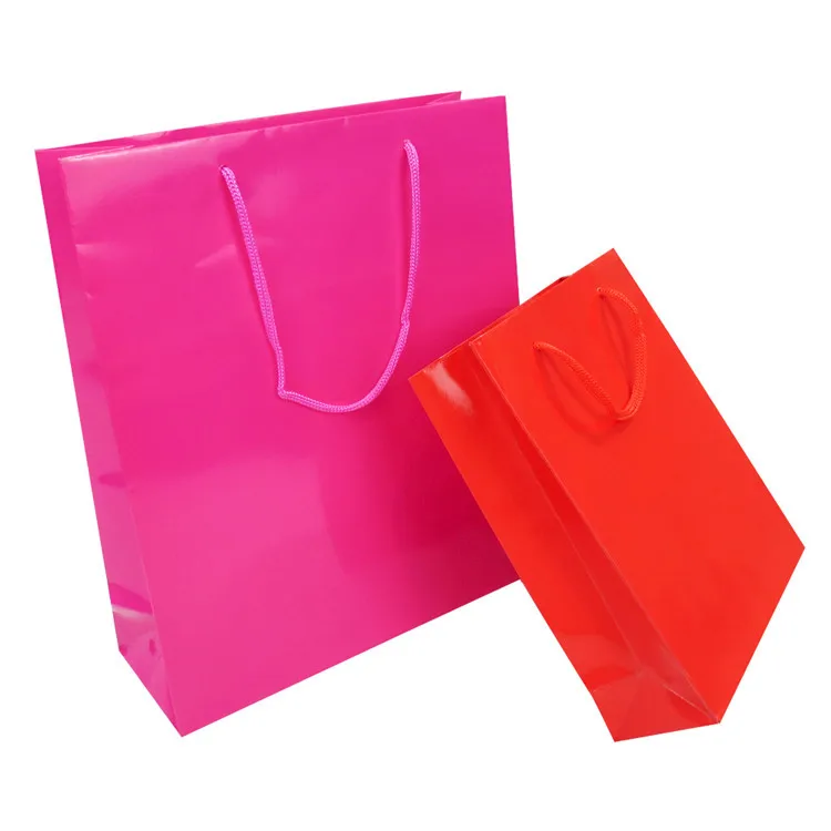 Wholesale Custom Print Shopping Packaging Kraft Paper Bag Kraft Paper Tote Bag With Handle