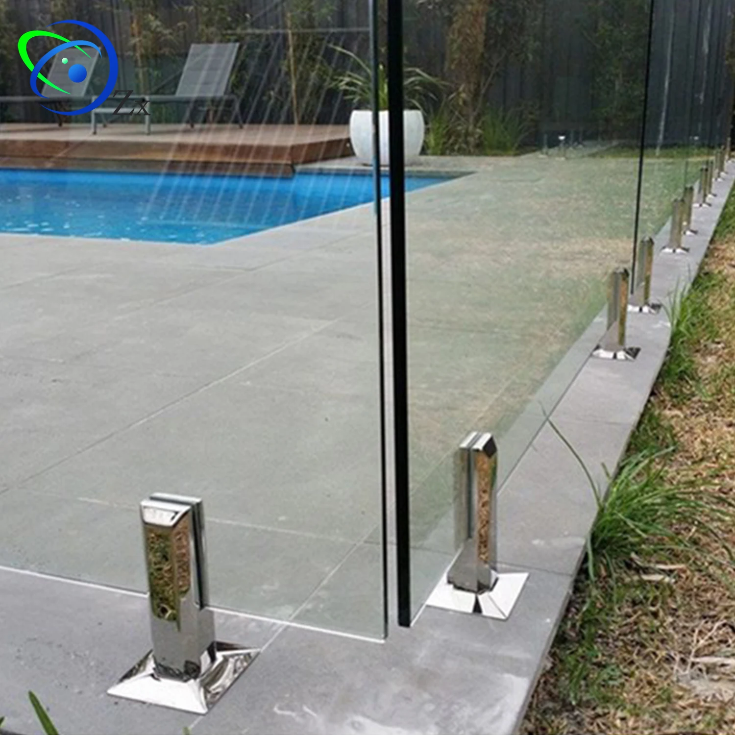 玻璃阳台/游泳池围栏/栏杆/击剑/无框玻璃栏杆系统