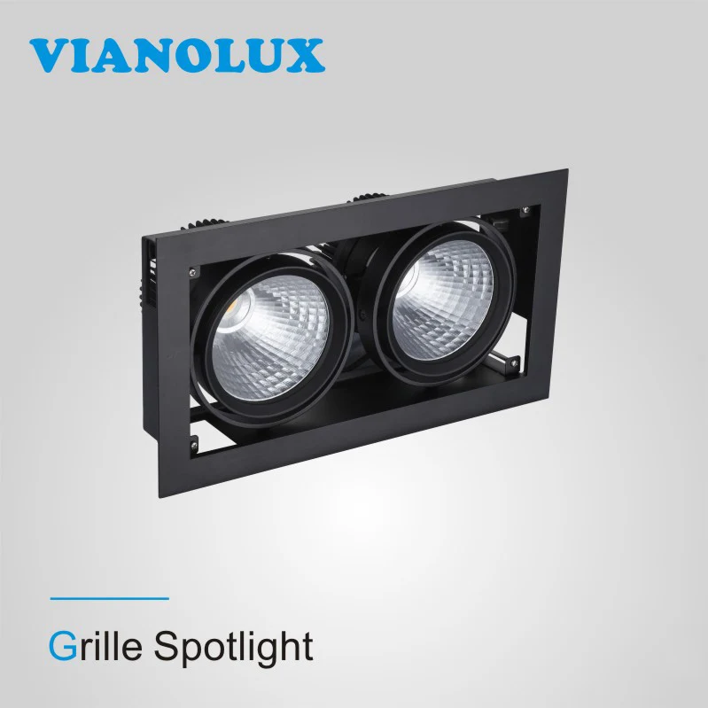 
Professional Made COB 2*28w 2*32w double heads square led ceiling spot light,recessed double spotlight 