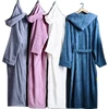 Yutong Promotional Hooded Bathrobe Spa Hotel Home Turkish Cotton Terry Cloth Belt Payjamas Bath Robe With Pockets For Bathing