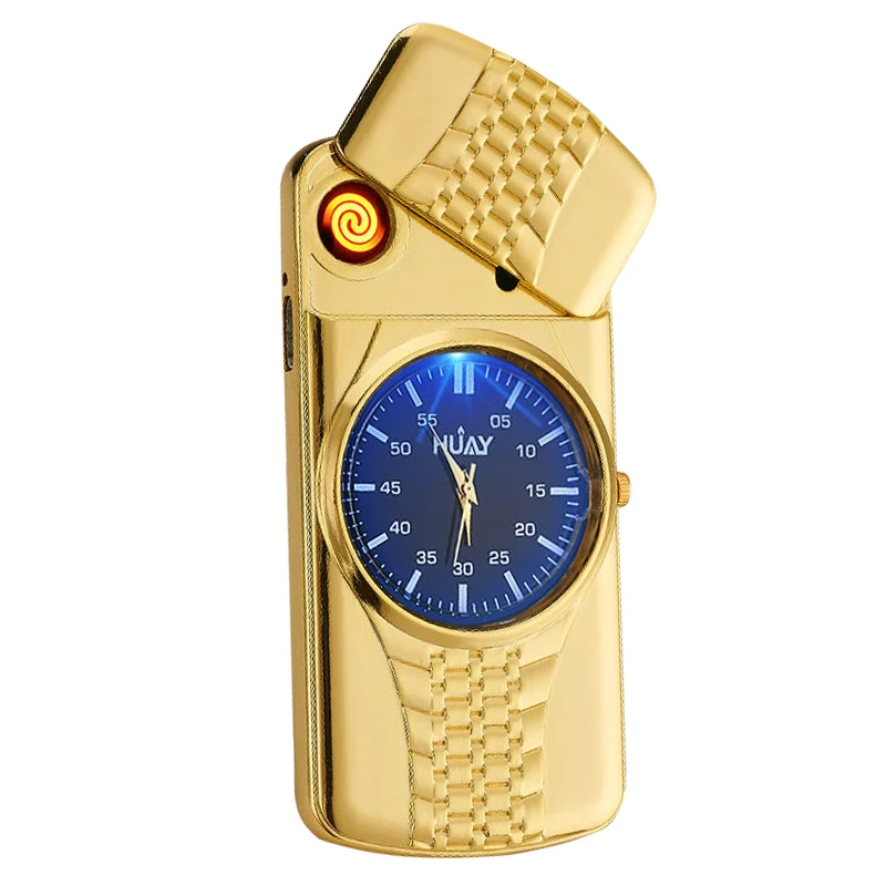 

New 2018 Military USB Lighter Watch Men's Casual Quartz Wristwatches with Windproof Flameless Cigarette Cigar Lighter 786, 2colors