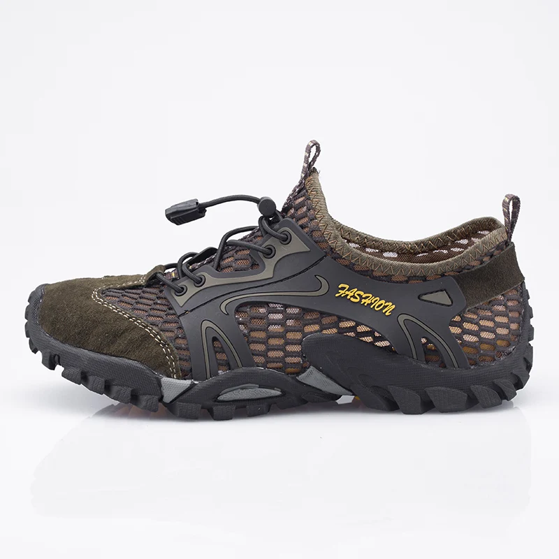 

2019 High Quality Men Breathable Mesh Pig PU Outdoor Shoes