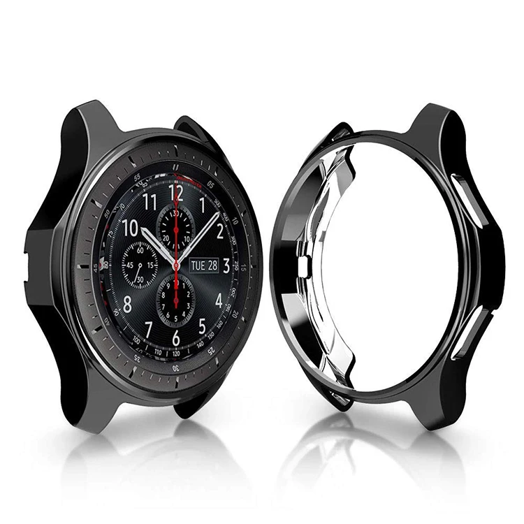 

Case for Samsung Gear S3 SM-R760, Soft TPU Plated Scratch-Proof All-Around Protective Bumper Shell for Galaxy Watch 46mm SM-R800, N/a