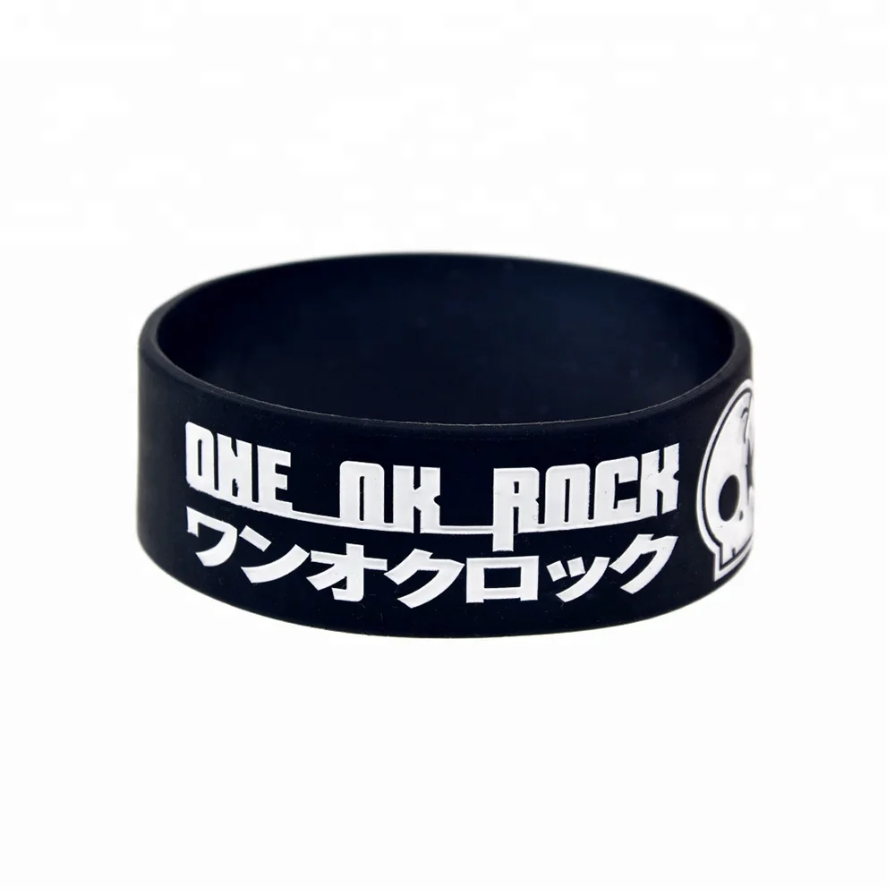 

25PCS Japanese Rock Band One Ok Rock Silicone Wristband Promotion Gift, Black