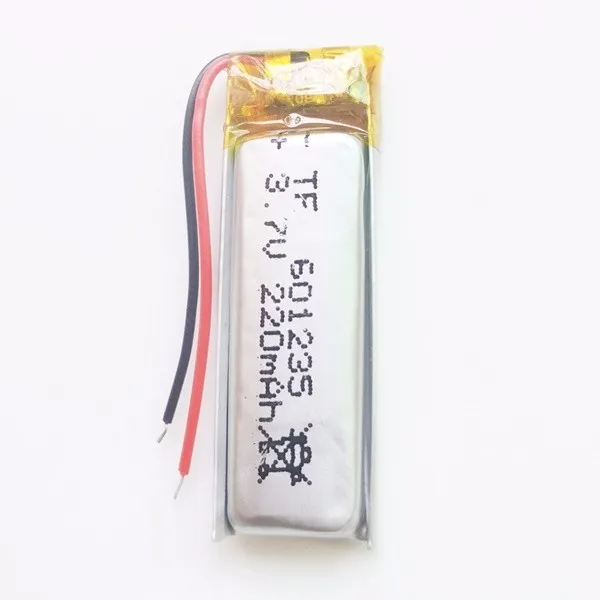 
3.7v 601235 220mAh Li-polymer battery for bluetooth/MP3/MP4/GPS 