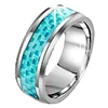 Tungsten ring green perfectly polished quality custom made rings for men