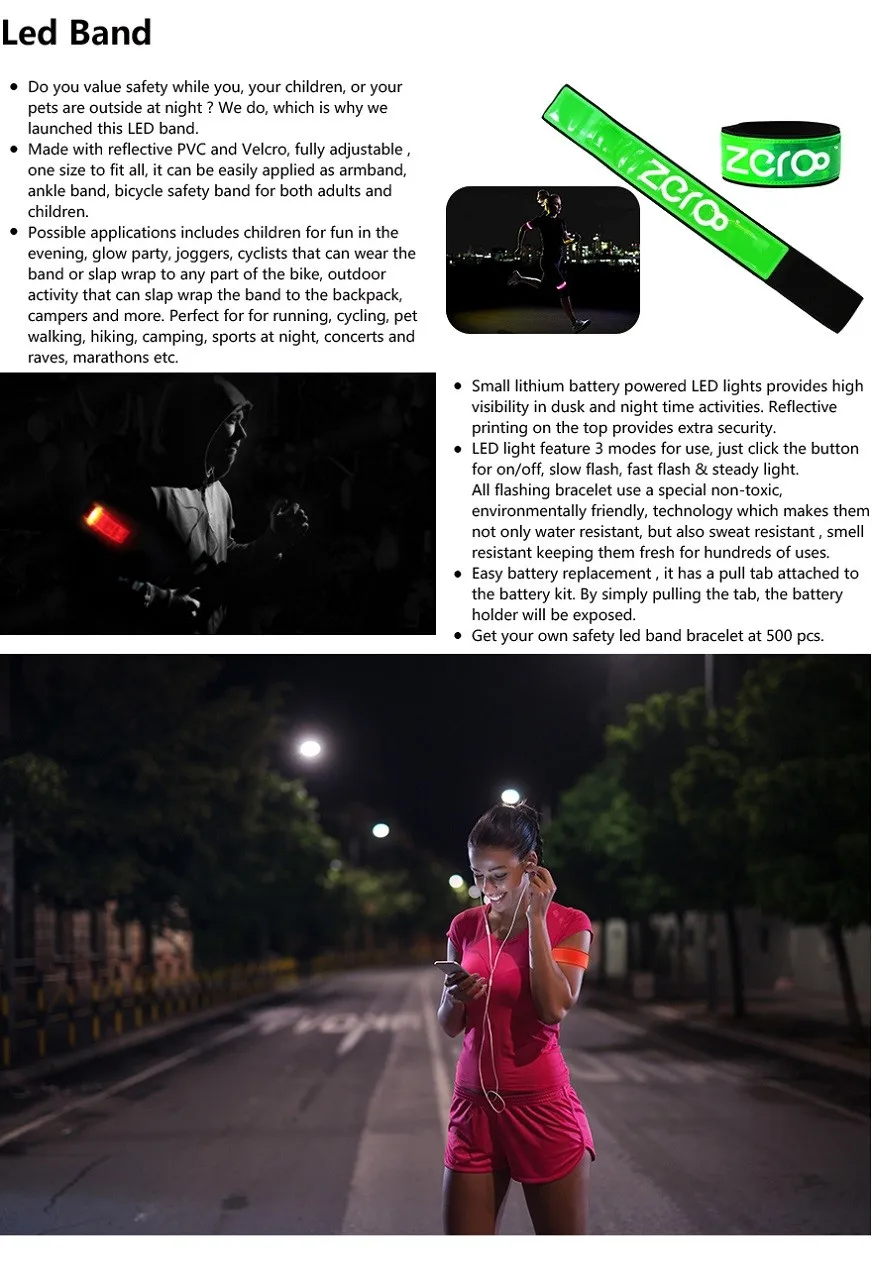 Led Safety Light Up Led Sport Band Glow Light Led Arm Band Led Running