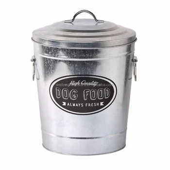 metal dog food storage container